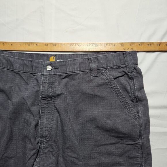 Carhartt Mens 42 BS196-M Force Relaxed Fit Work Cargo Shorts Grey - Picture 10 of 12